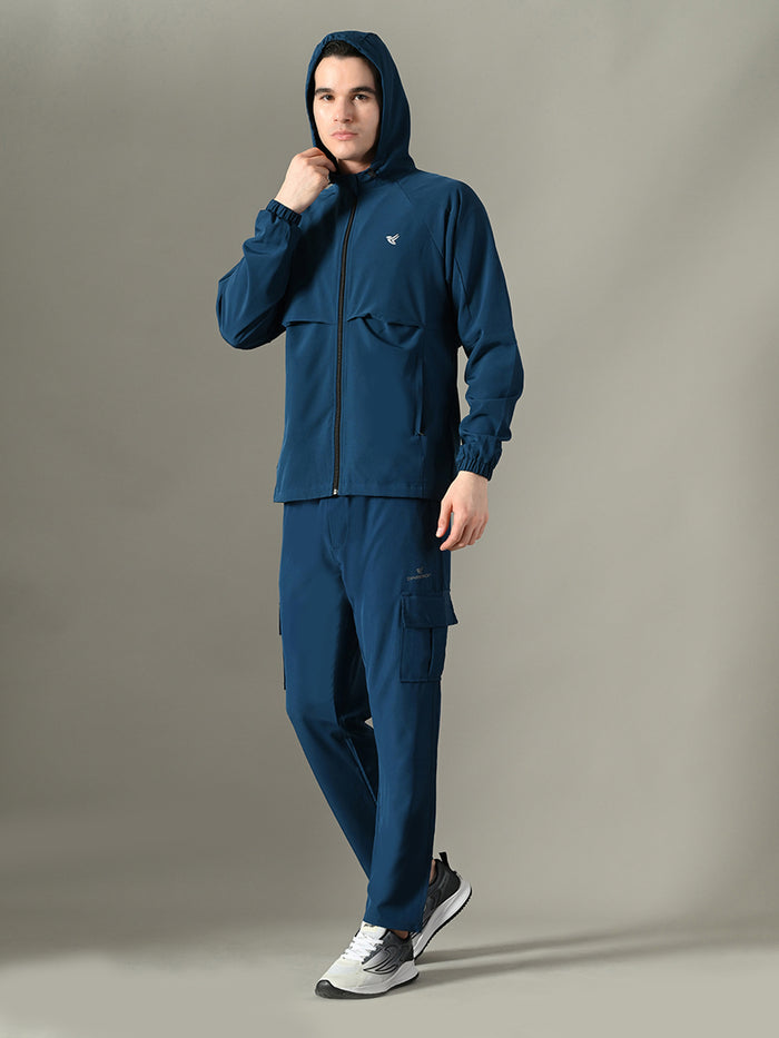 Dpassion Men Hooded Training Jacket Lightweight Gym Performance Activewear - Dpassion