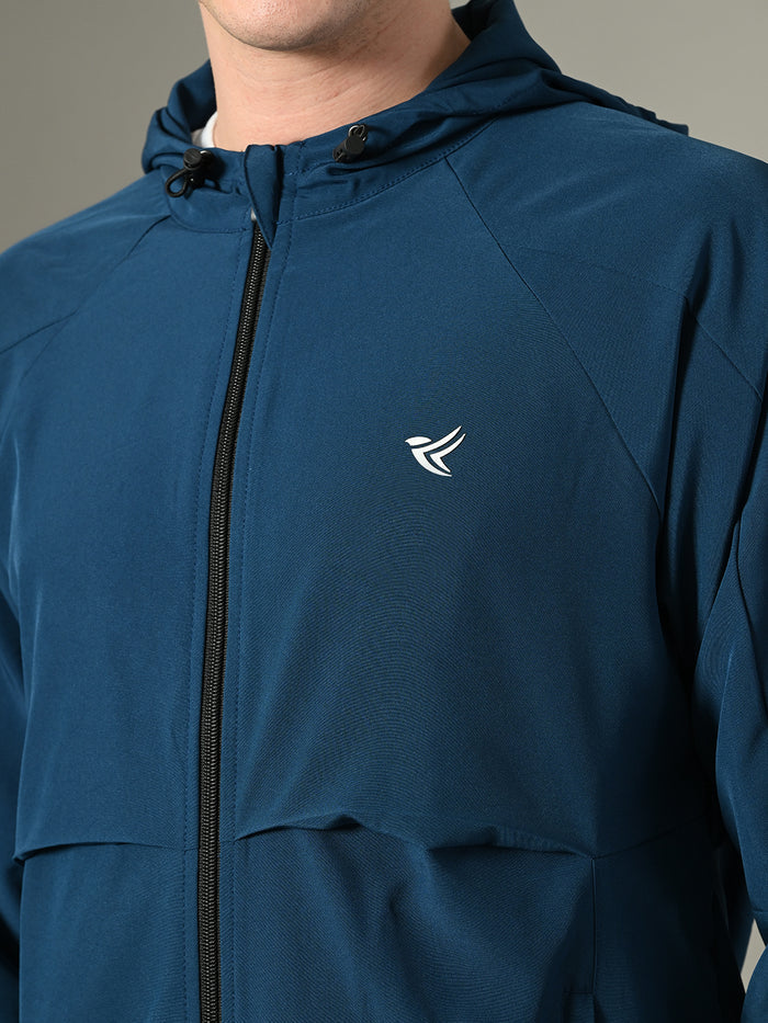 Dpassion Men Hooded Training Jacket Lightweight Gym Performance Activewear - Dpassion