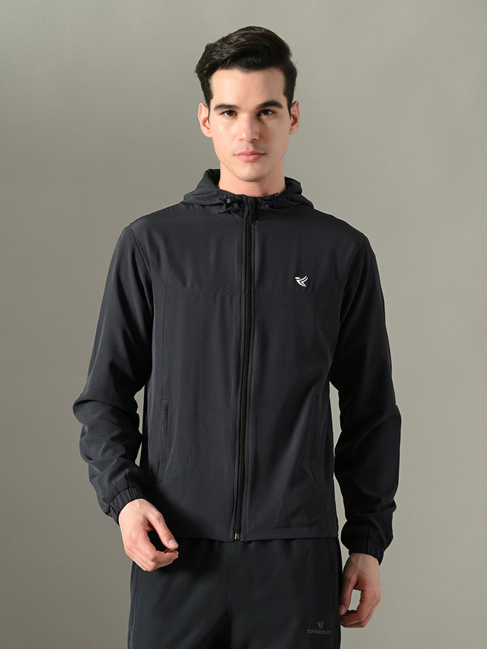 Dpassion Men Hooded Training Jacket Lightweight Performance Activewear - Dpassion