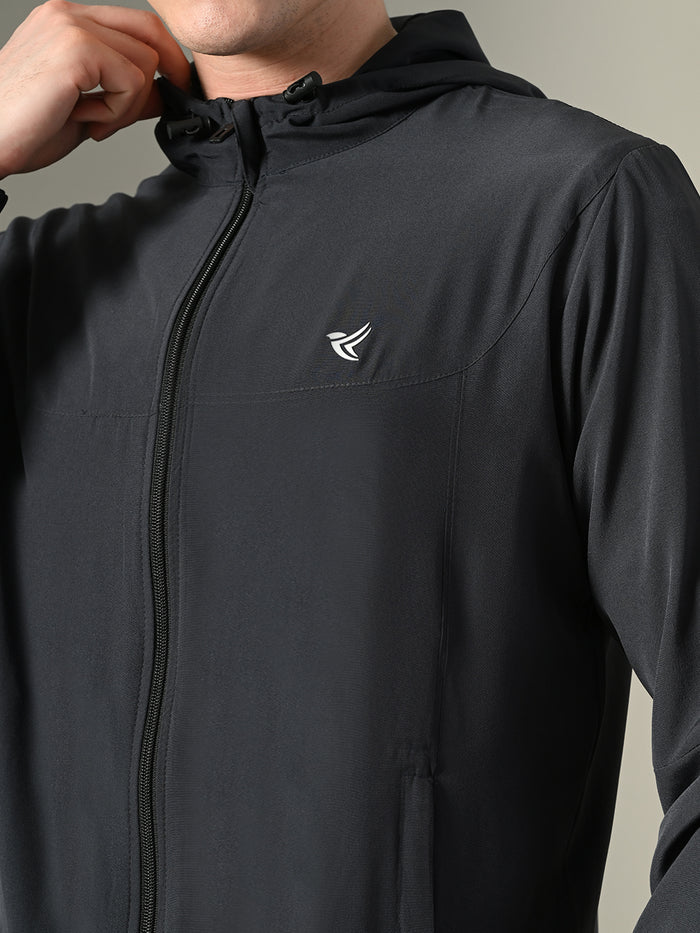 Dpassion Men Hooded Training Jacket Lightweight Performance Activewear - Dpassion