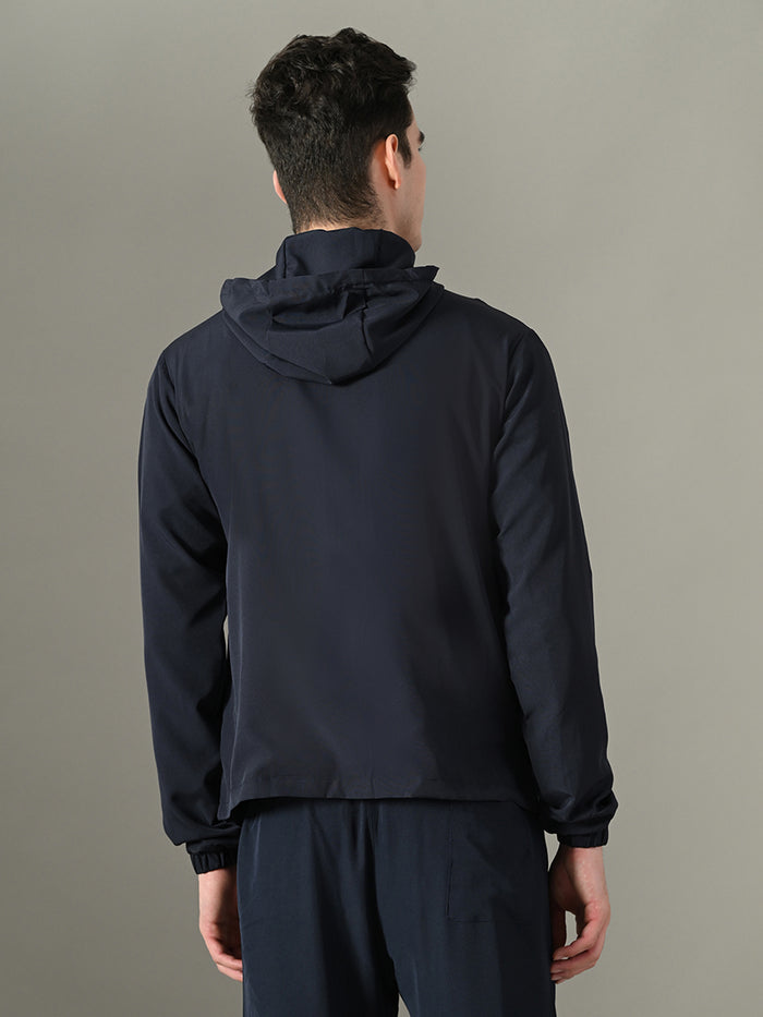 Dpassion Men Hooded Training Jacket Navy Performance Activewear - Dpassion
