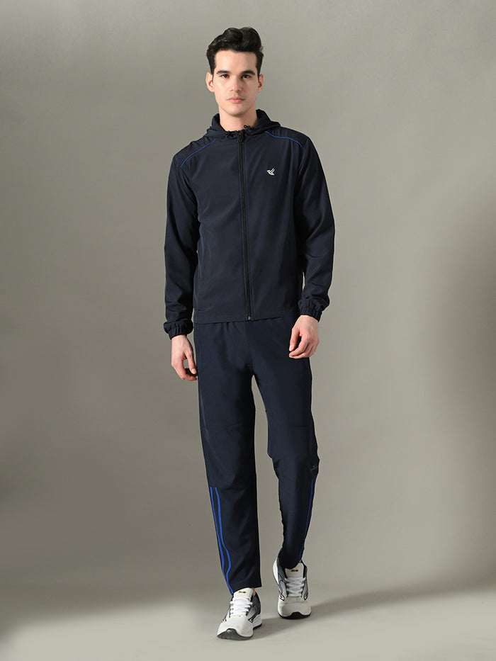 Dpassion Men Hooded Training Jacket Navy Performance Activewear - Dpassion