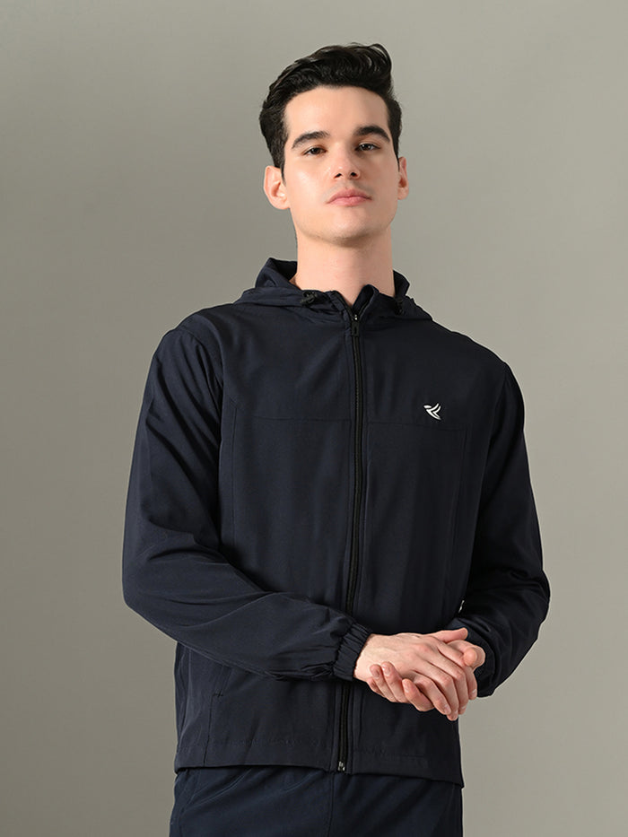 Dpassion Men Lightweight Hooded Gym Jacket Performance Training Activewear - Dpassion