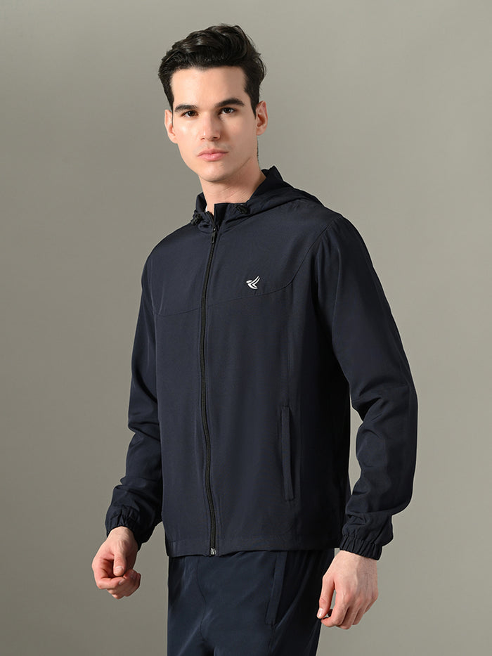 Dpassion Men Lightweight Hooded Gym Jacket Performance Training Activewear - Dpassion