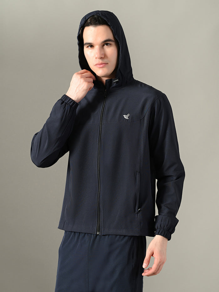 Dpassion Men Lightweight Hooded Gym Jacket Performance Training Activewear - Dpassion