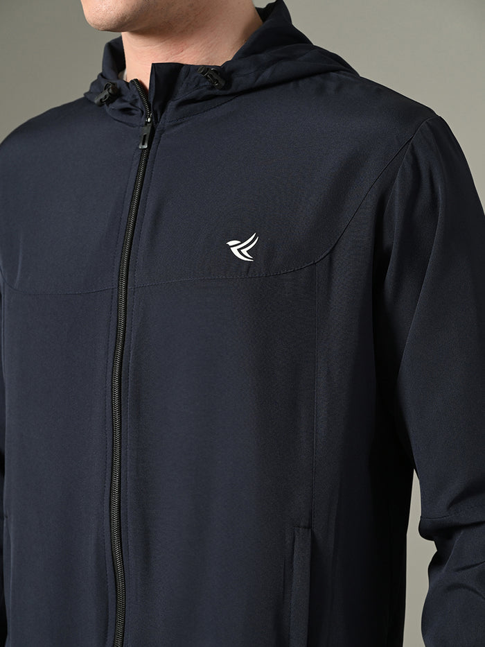 Dpassion Men Lightweight Hooded Gym Jacket Performance Training Activewear - Dpassion