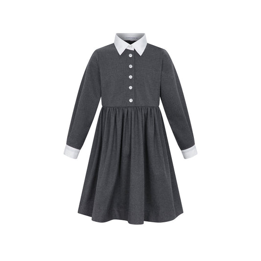 dress contrast trim shirt style - grey