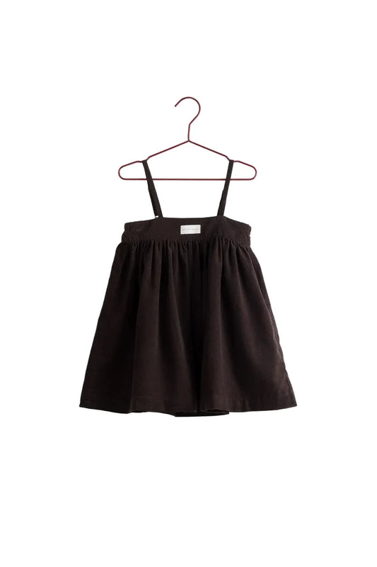 dress corduroy spaghetti strap jumper - cocoa