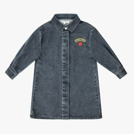 dress denim logo shirt style - black denim