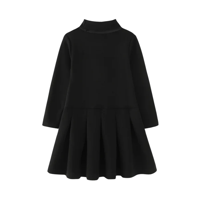 dress turtleneck heart - black