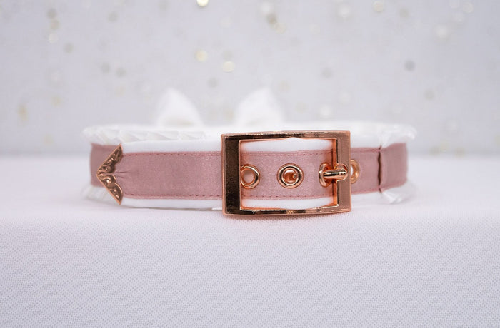 Dusty Rose, White and Rose Gold Luxury Collar
