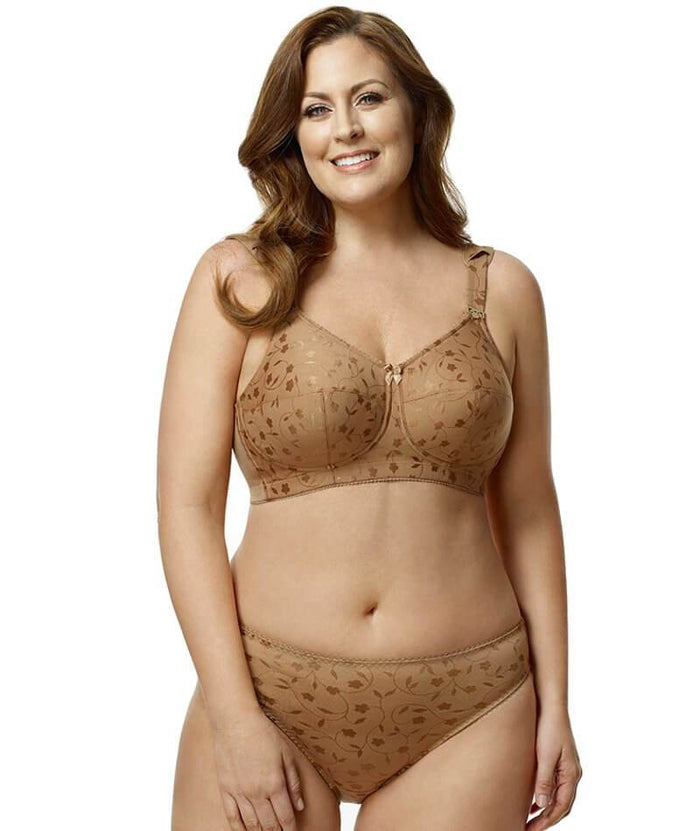 Elila Jacquard Brief - Mocha Knickers
