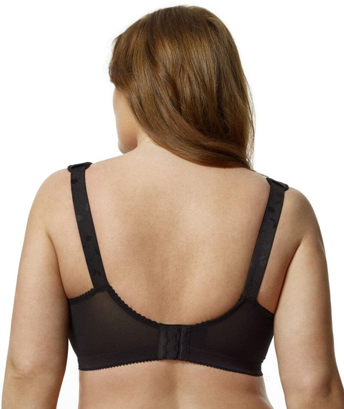 Elila Jacquard Wire-Free Bra - Black Bras