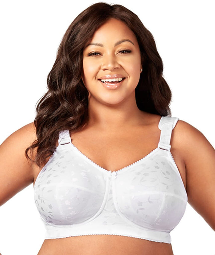 Elila Jacquard Wire-Free Bra - White
