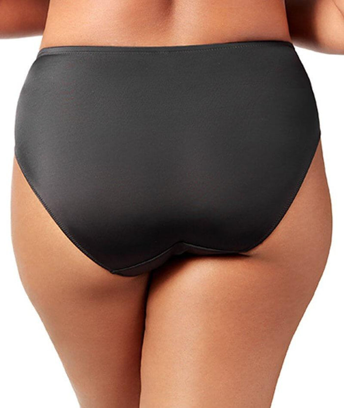Elila Swiss Embroidery Microfiber Panty - Black Knickers
