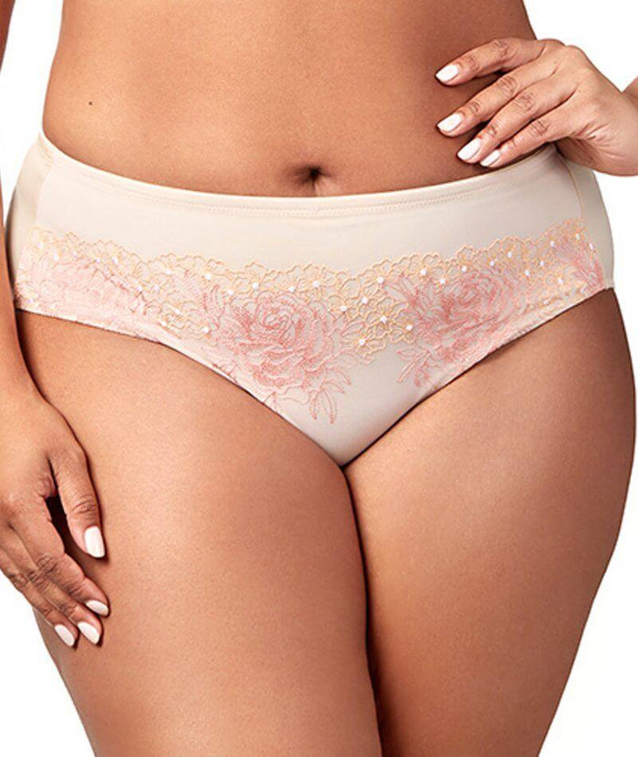 Elila Swiss Embroidery Microfiber Panty - Nude Knickers