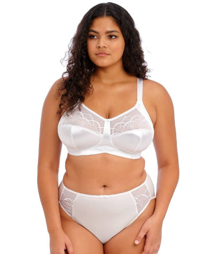 Elomi Cate Soft Cup Wire-Free Bra - White Bras