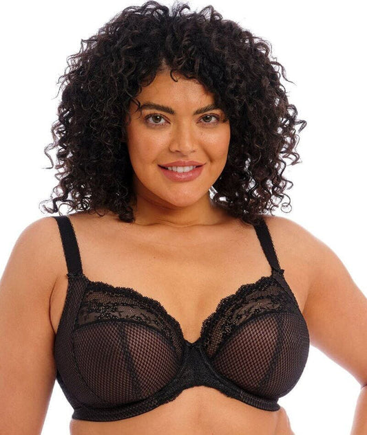 Elomi Charley Underwire Stretch Plunge Bra - Black Bras