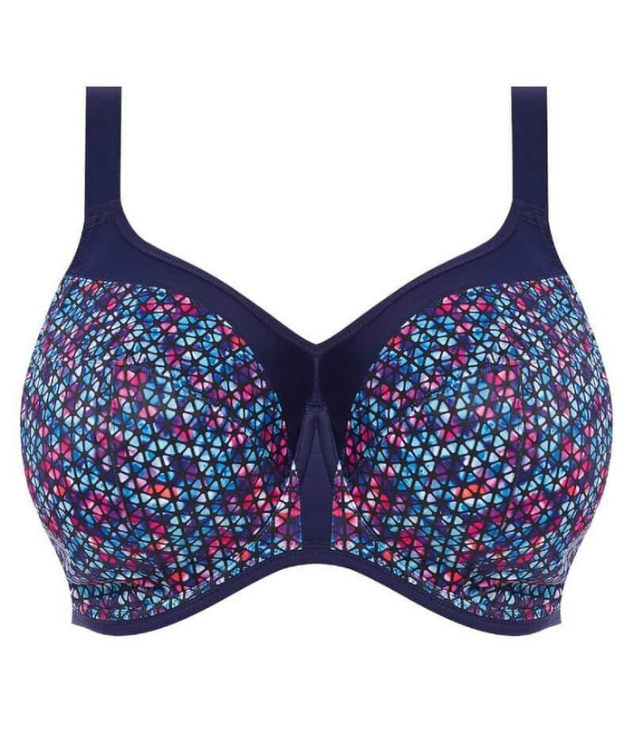 Elomi Energise Underwired Sports Bra - Navy Geo Bras