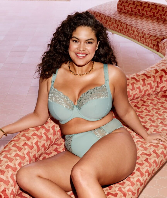Elomi Lucie Underwire Stretch Plunge Bra - Mist