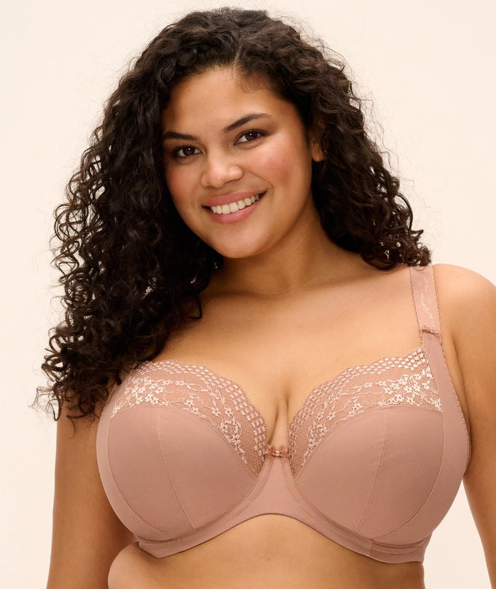 Elomi Lucie Underwire Stretch Plunge Bra - Mocha