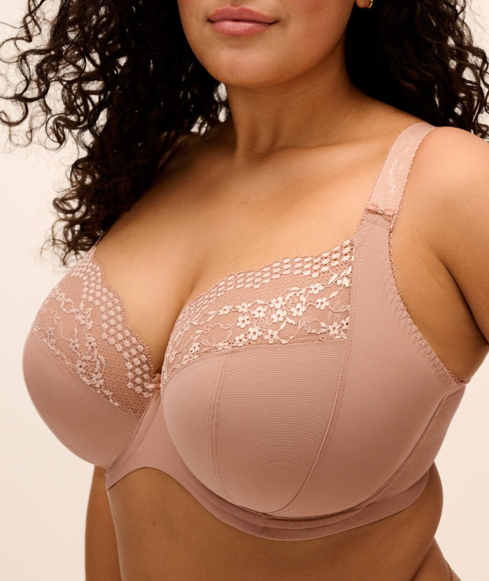 Elomi Lucie Underwire Stretch Plunge Bra - Mocha