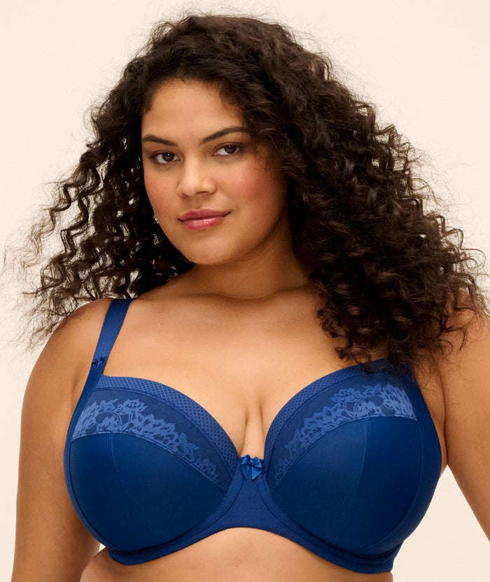 Elomi Nerina Underwire Stretch Plunge Bra - French Navy