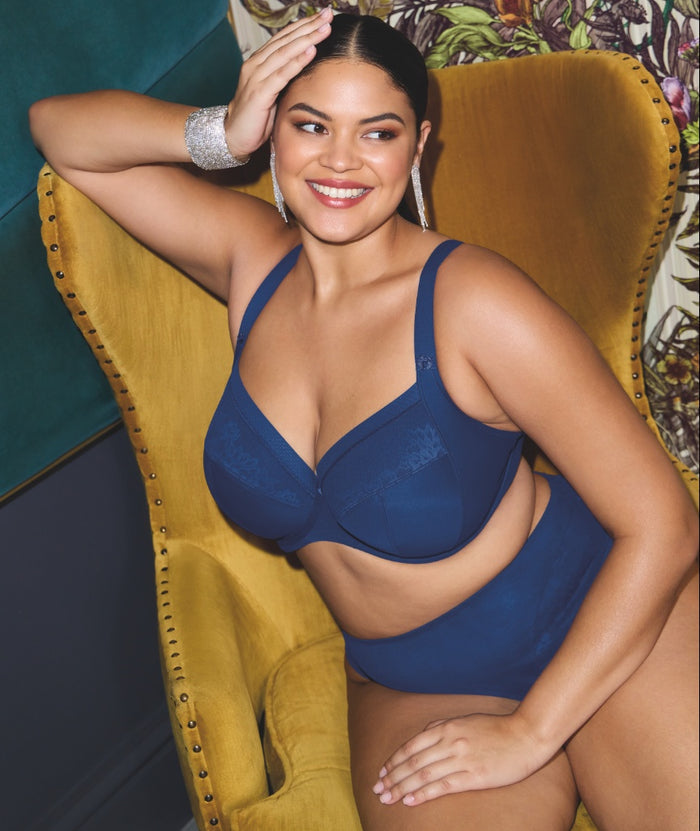 Elomi Nerina Underwire Stretch Plunge Bra - French Navy
