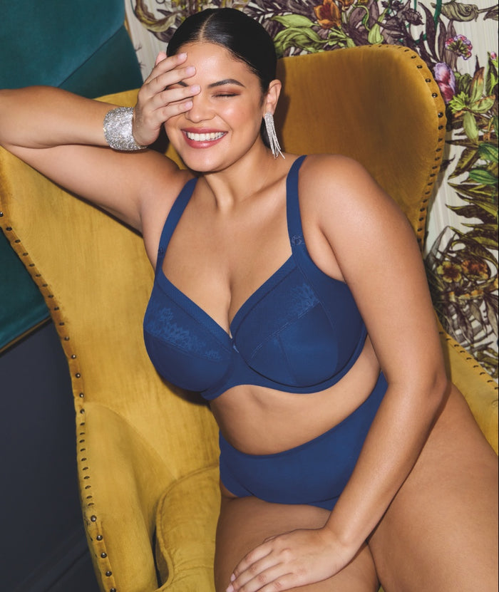 Elomi Nerina Underwire Stretch Plunge Bra - French Navy
