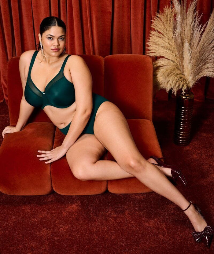 Elomi Smooth Underwire Moulded T-Shirt Bra - Deep Emerald Bras
