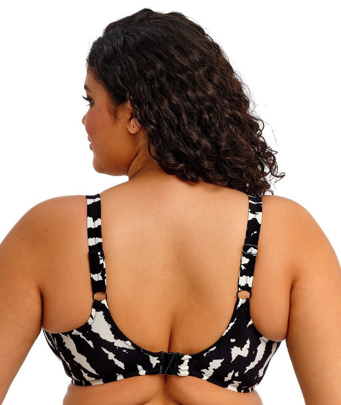 Elomi Swim Echo Shell Underwired Plunge Bikini Top - Black
