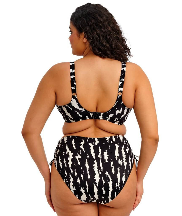 Elomi Swim Echo Shell Underwired Plunge Bikini Top - Black