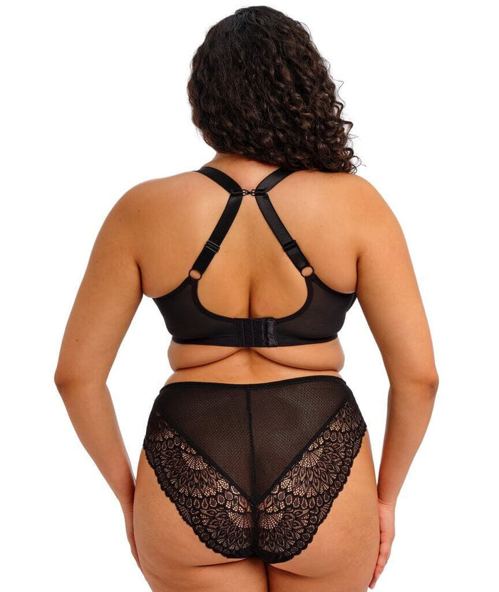 Elomi Tiernie Underwire Stretch Plunge Bra - Black Bras