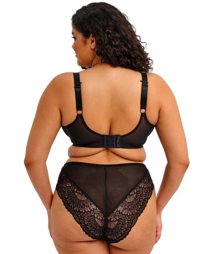 Elomi Tiernie Underwire Stretch Plunge Bra - Black Bras