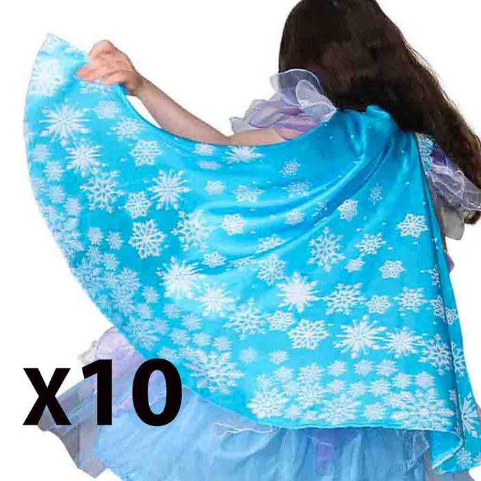 Elsa Frozen Snowflake Cape x 10 - letsdressup.com.au - Girls Dress Ups