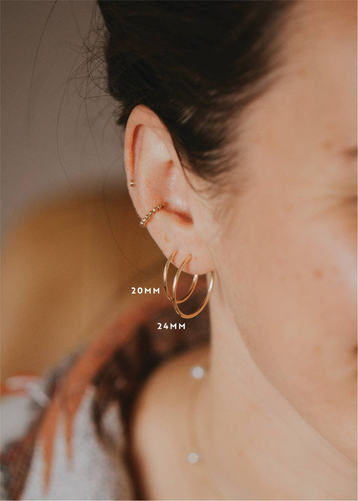 Endless Hoops | 14kt Gold Fill + Sterling Silver