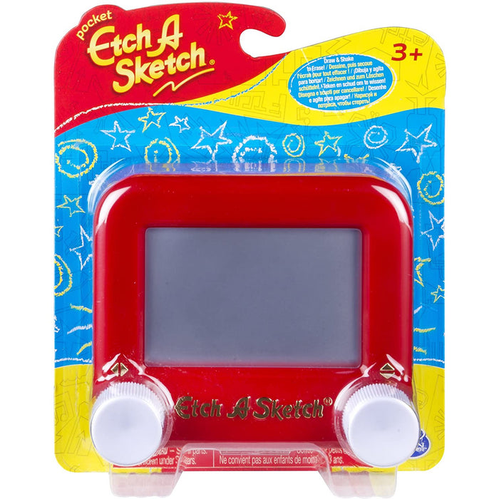 Pocket Etch-A-Sketch on a white background