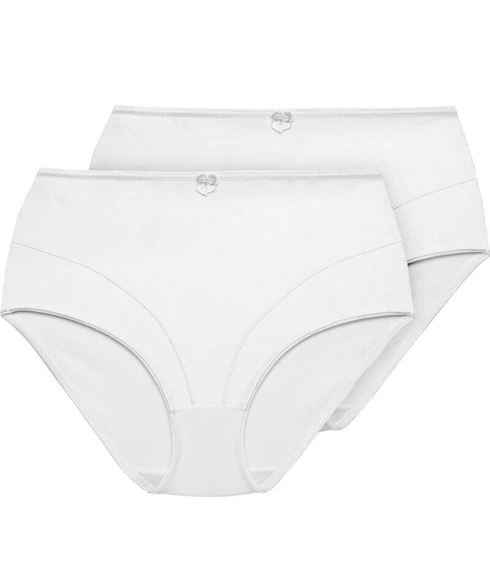Exquisite Form Control Top Shaping Brief 2 Pack - White Shapewear