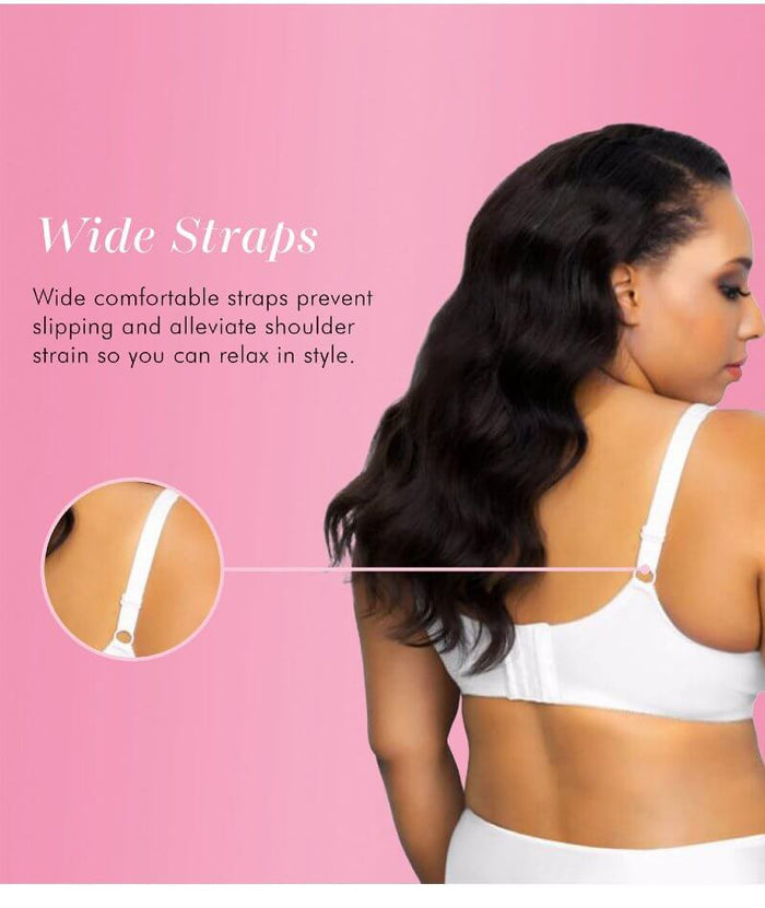 Exquisite Form Fully Cotton Soft Cup Bra With Lace - White Bras