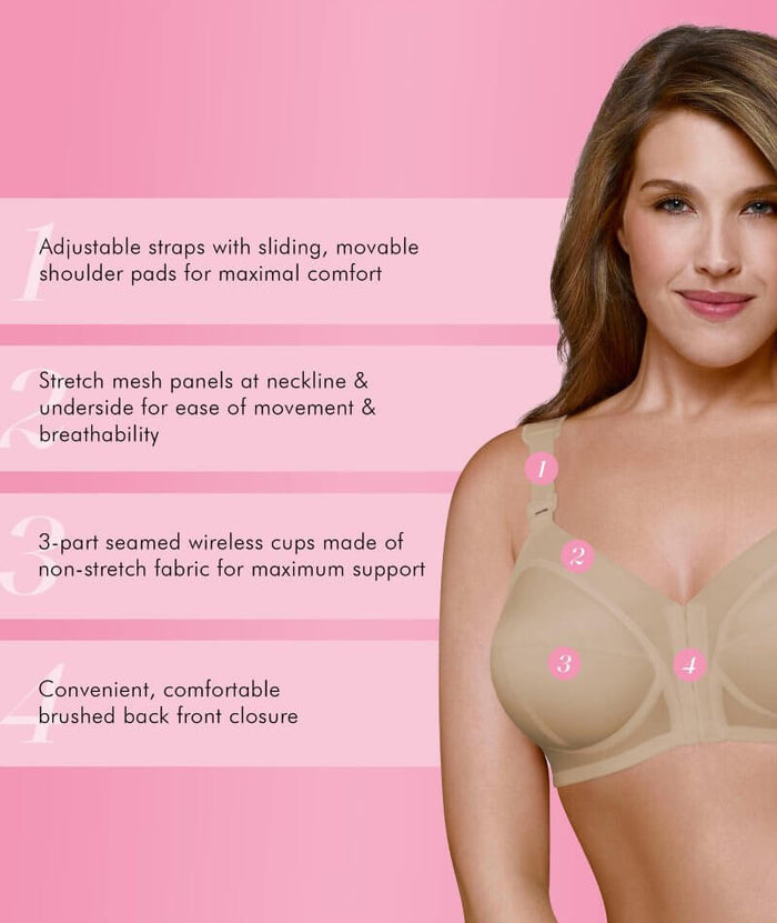 Exquisite Form Fully Front Close Classic Support - Nude Bras
