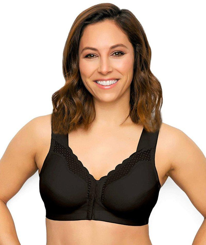 Exquisite Form Fully Front Close Cotton Posture Bra With Lace Bras