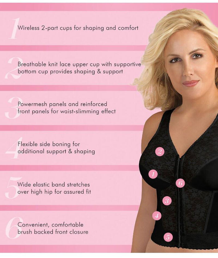 Exquisite Form Fully Front Close Longline Posture Bras
