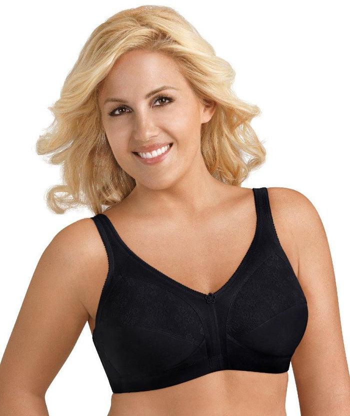 Exquisite Form Fully Side Shaping Bra With Floral - Black