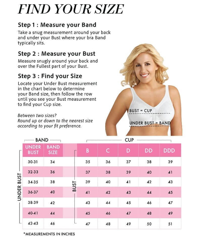 Exquisite Form Fully Side Shaping Wire-Free Bra With Floral - Rose Beige Bras