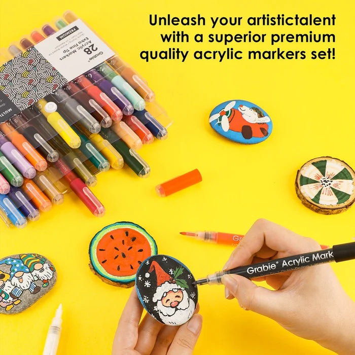 Extra Fine Tip Acrylic Paint  Marker Set Of 28