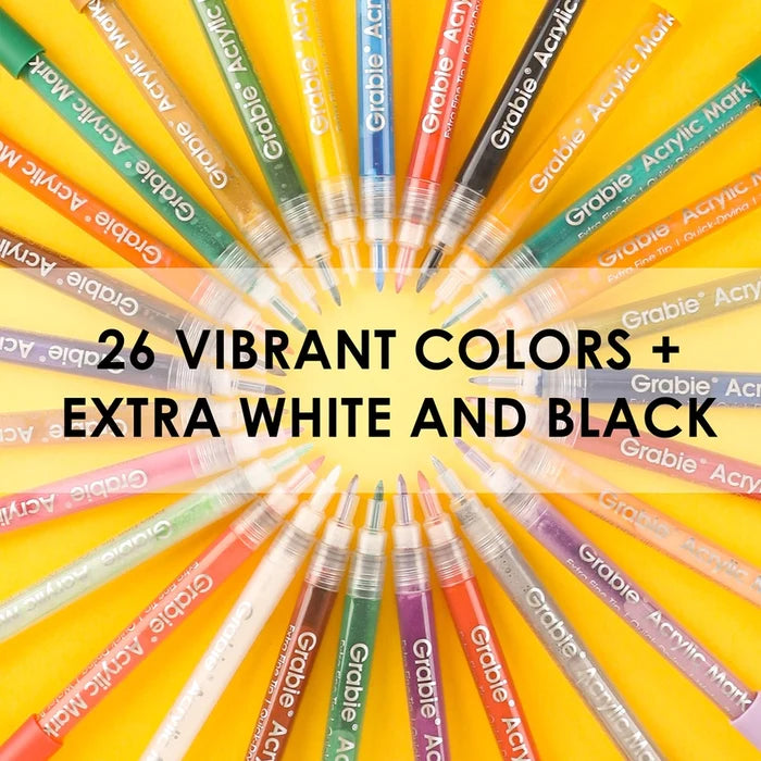 Extra Fine Tip Acrylic Paint  Marker Set Of 28