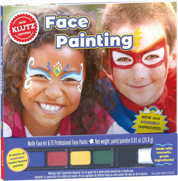 Klutz face painting kit packaging with two children with face paint