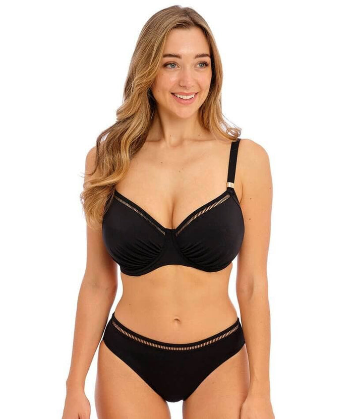 Fantasie Swim East Hampton Mid Rise Bikini Brief - Black Swim