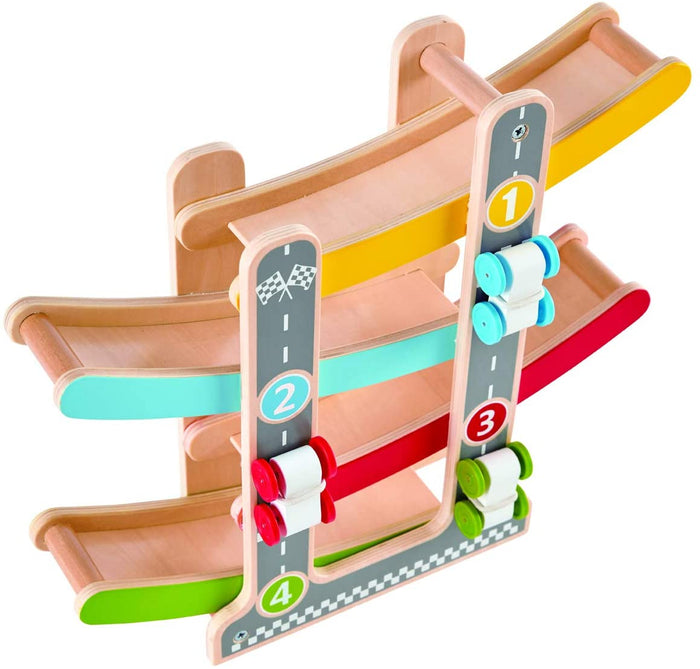 Top view of the Flip Fast Race Track on a white background