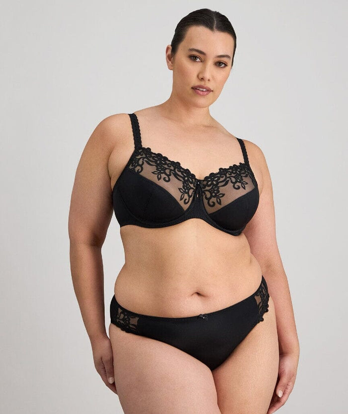 Fayreform Coral Underwire Bra - Black Bras